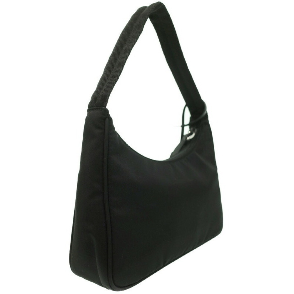 Prada Hobo Saffiano Black Bag ReEdition 2005 Shoulder Leather